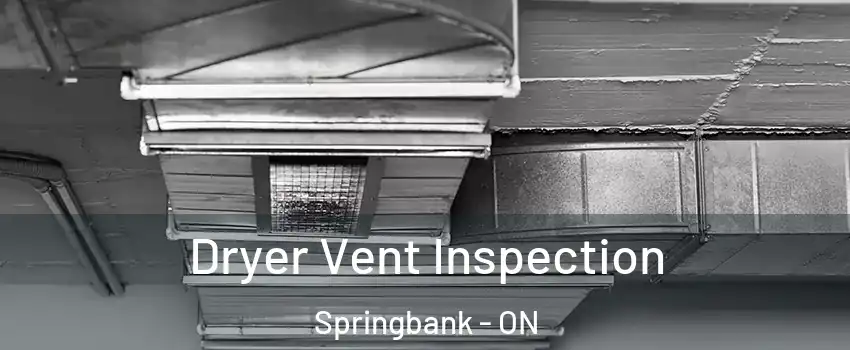  Dryer Vent Inspection Springbank - ON